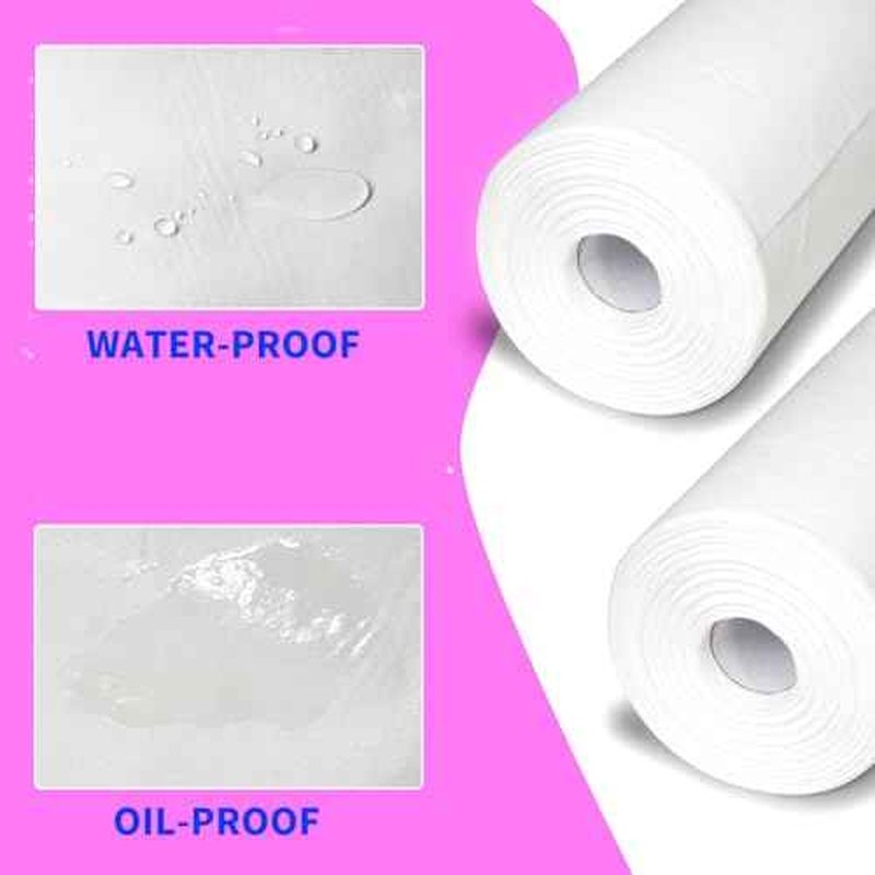 Disposable Massage Table Sheets 6 Rolls 30 g/m2 Waterproof Thick Non Woven Bed Sheets ,71 x 31.5 inches, 50 Sheets per Roll with Face Hole for Beauty Salon Hotels (6)