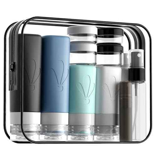 INSFIT 17pack Travel Bottles for Toiletries, TSA Approved Squeezable Silicone Liquid Containers for Shampoo Conditioner Lotion & Body Wash Vacation Travel Essentials with Labels