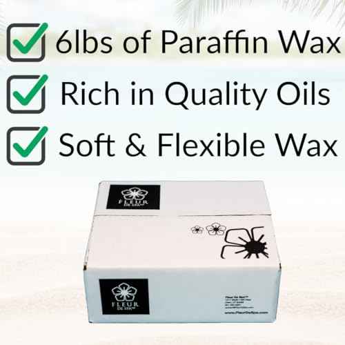 Paraffin Wax Refills 6lb by FLEUR DE SPA ? Made in USA ? Infused with Coconut & Jojoba Oils ? Moisturizing, Hydrating & Soothing for Hands, Feet & Body ? Spa & Home Use