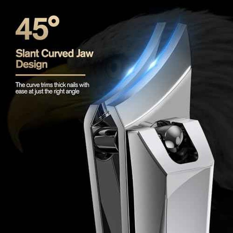 FERYES Ingrown Nail Clipper - Slant Curved Blade Nail Clipper for Thick Toenails and Ingrown Nails, Podiatrist Toenail Clippers for Seniors and Men