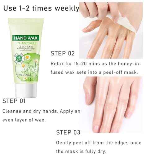 Chamomile Peel Off Hand Mask - 1.7oz Moisturizing & Exfoliating Hand Care with Natural Botanical Extracts, Nourishing Formula for Soft, Smooth Skin