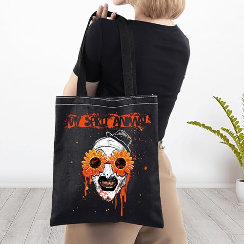 BWWKTOP Clown Movie Cosmetic Makeup Bag Movie Fans Gifts Horror Movie Zipper Pouch for Women Girls