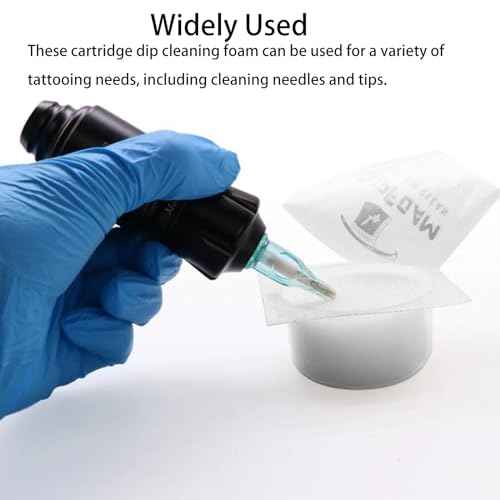 Dip Foam,Professional 24Pcs Tattoo Dip Foam Rinse Cup Disposable Dip Clean Foam Cup Caps Cartridge Dip Foam Cleaning Supplies for Tattoo Needle (Black)