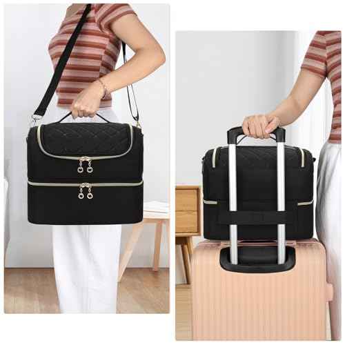 CUBETASTIC Nail Polish Organizer, Portable Nail Polish Storage Case Holds 45 Bottles Nail Polish & Nail Lamp, Travel Nail Supplies Organizer for Nail Tech Kit & Manicure Tools