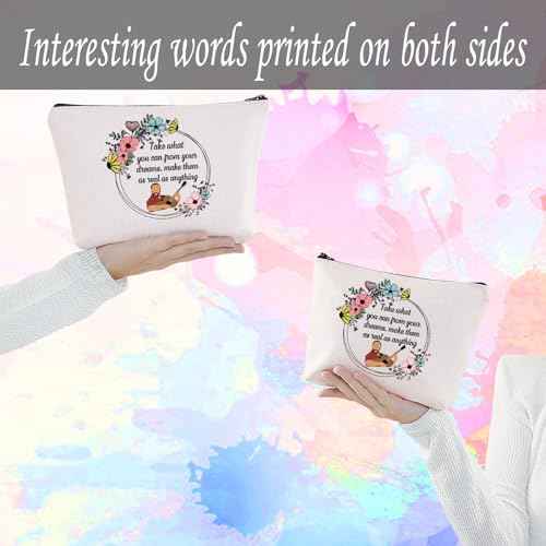 LEVLO DMB Fans Quote Pencil Case Take What You Can from Your Dreams Cosmetic Bag Band Music Gift for Mom BFF (as real as anything)