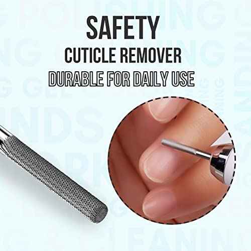 Makartt Cuticle Nail Drill Bit - Safety Tungsten Carbide Cuticle Remover Drill Bit Needle Bit Under Nail Cleaner Dead Skin Nail Prepare 3/32'' for Electric Nail File Nail Buffer Bit-3XF (Silver,Fine)