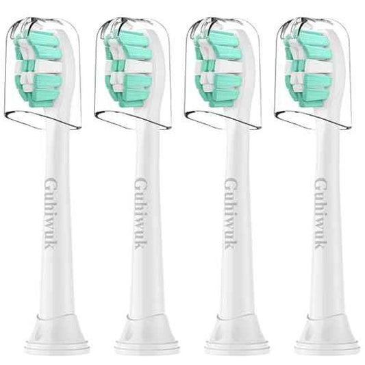 Toothbrush Heads for Philips Sonicare Replacement Heads, Replacement Brush Head Compatible with Phillips Sonicare Click-on 4100 5100 Electric Toothbrush, 4 Pack, White