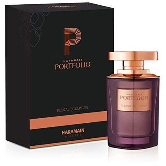 Al Haramain Portfolio Floral Sculpture for Unisex - Arabian Perfume for Women & Men - Long Lasting Fragrance with Bergamot, Cedarwood, Sandalwood - Arabic Cologne - Eau de Parfum - 2.5 oz EDP Spray