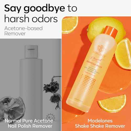 modelones Acetone Nail Polish Remover, Gel Nail Polish Remover Easy Peel, Nail Glue Remover Natural Formula for Nail Moisturizing & Care, Acrylic Dip Powder Nails Remover for Home Salon(8 FL.Oz.)