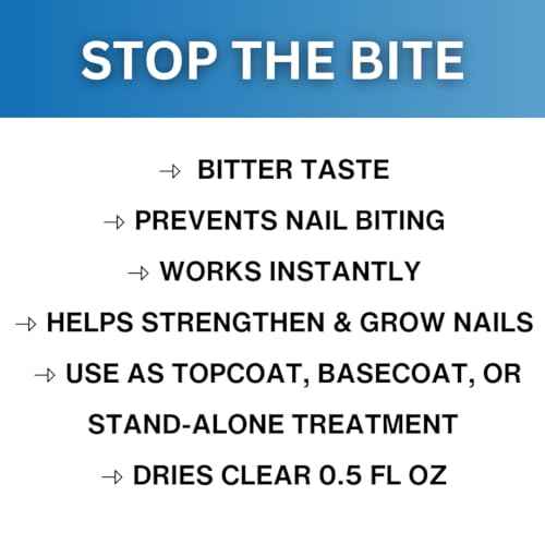 Onyx Professional Stop the Bite Nail Biting Prevention Polish, 0.5 Fl Oz - Made in USA, Stop Nail Biting, No Bite Nail Polish, Thumb Sucking Deterrent