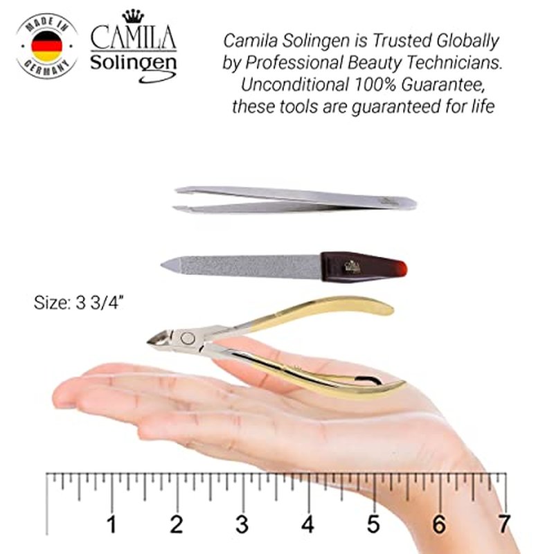 CSK2 Pedicure and Manicure Set with Nail File, Cuticle Trimmer and Tweezers for Perfect Cuticle Care and for Nose and Eyebrow Hair Cutter, Perfect Pedicure Tools and Skin Tag Remover