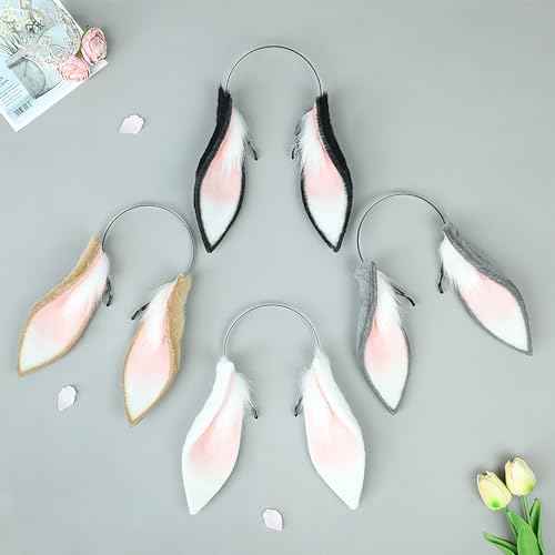 Faylay Women Cosplay Bunny Ears Rabbit Headband Animal Ears Furry Bunny Ears Party Accessories