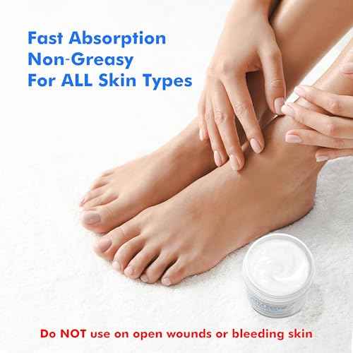 Ebanel Urea Cream 40% plus Salicylic Acid 2%, Foot Cream for Dry Cracked Heels Feet Knees Elbows Hands, Foot Dead Skin Cuticle Callus Remover Toenail Softener, Keratolytic Skin Barrier Repair