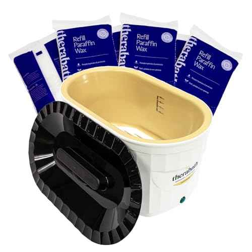 Therabath Professional Thermotherapy TB6 Paraffin Wax Bath - Limited Edition White & Gold Bath - Helps Relieve Arthritis & Muscle Stiffness - for Hands, Feet, & Body - Made in USA - 6 lb. ScentFree