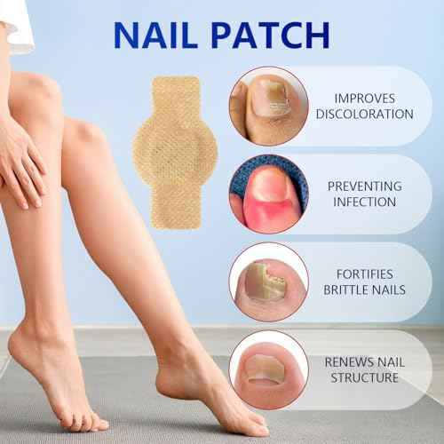 Nail Patches, 8-Hour Overnight Treatment, Fast-Acting Toenail Repair Patches, 21 Patch,for Damaged Nails Foot Nails Repair and Care,Strengthens Brittle Nail