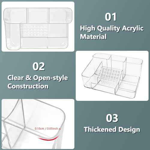 CGBE Nail Drill Holder, 28 Holes Transparent Acrylic Nail Drill Bits Holder, Professional Nail Tools Organizer and Storage Box Case