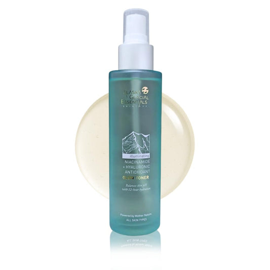 Alaska Glacial Niacinamide + Hyaluronic Glow Toner for Sensitive & Combination Skin | Refines Pores, Hydrates, Evens Tone | Antioxidant Brightening Mist – 120ml