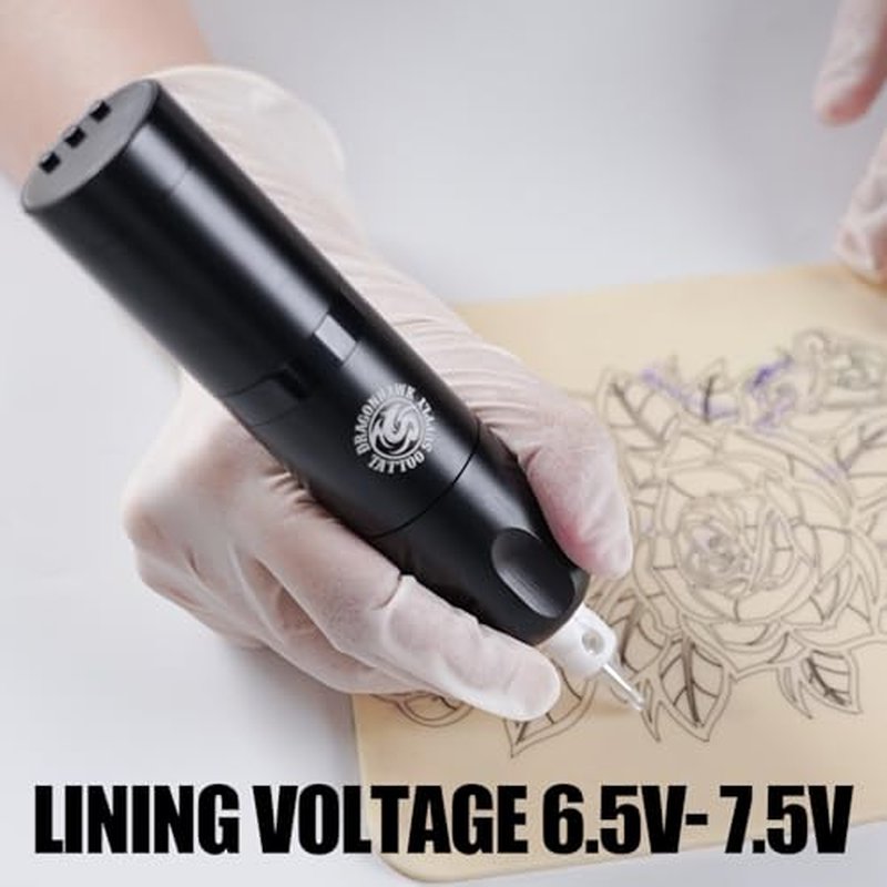 Dragonhawk X3 Tattoo Kit Wireless Beginner Complete Tattoo Gun Machine Kit Lining Shading Practice Skin