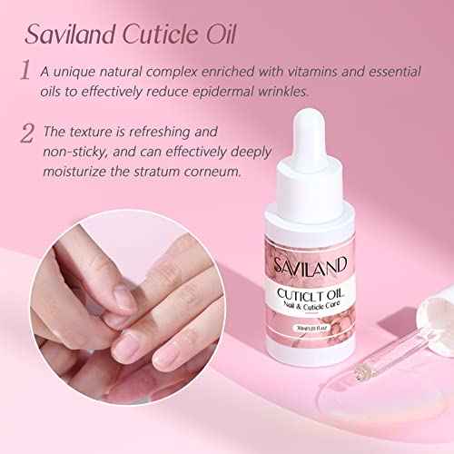 SAVILAND Cuticle Remover and Cuticle Oil Kit ? Nail Care Kit with Cuticle Remover Liquid & 1.01 oz Cuticle Oil Cuticle Trimmer for Cuticle Softener & Moisturize Manicure Kit for Home Use