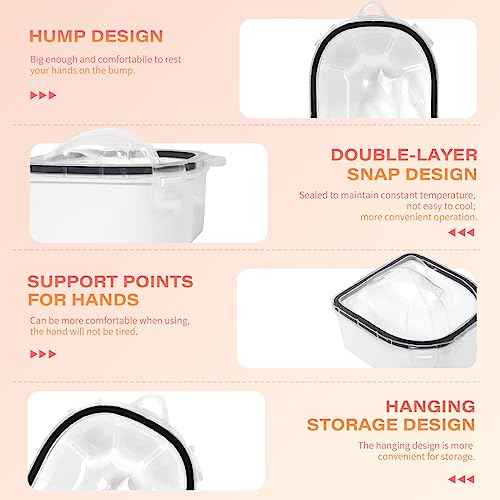 Yokilly Nail Soaking Bowl, 2 PCS Soak Off Gel Polish Remover Manicure Bowl, Acetone Nail Soak Off Bowl for Acrylic Nails Dip Powder Remover Kit with Cuticle Peeler and Cuticle Pusher (Black-8PCS Set)