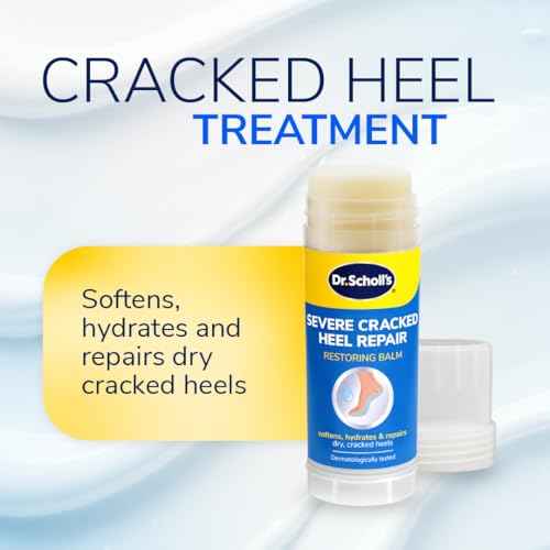 Dr. Scholl's Severe Cracked Heel Repair Restoring Balm 2.5oz, with 25% Urea for Dry, Cracked Feet, Heals and Moisturizes for Healthy Feet