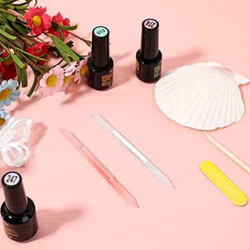 Glass Cuticle Pusher Set of 2 Cuticle Remover Tool Nail Cuticle Trimmer Double Sided Glass Manicure Stick Angled Cuticle Filing Pusher