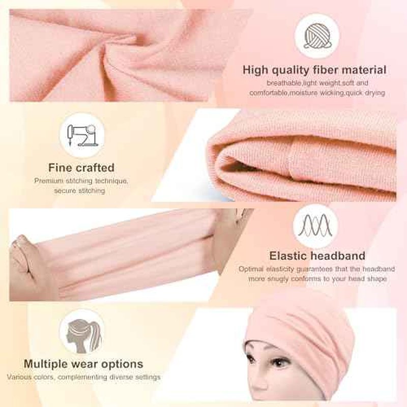 Headbands for Women, 7PCS Wide Cloth Hair Bands for Workout, Yoga, Skincare & Daily Wear, Soft & Stretchy