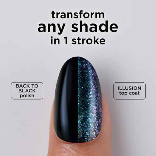 Sally Hansen Insta-Dri Nail Polish Top Coat | Quick Dry, Long Lasting, Streak-Free Shine, Sheer | Illusion | Shimmery White Nail Polish
