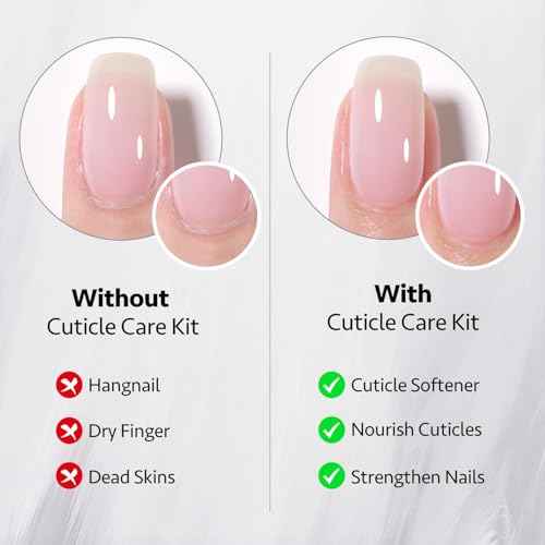 GAOY Cuticle Care Kit - Cuticle Oil and Cuticle Remover, 20ml 2 Pcs Cuticle Nourishes and Softener, Promotes Nail Growth and Strength
