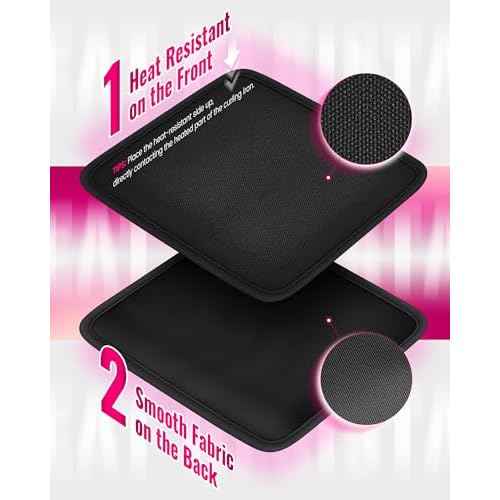 Mancro Hot Hair Tools Travel Bag with Separate Heat Resistant Mat, Large Capacity Wide-open Pouch, Hair Accessories Organizer for Flat Irons, Straighteners, Curling Iron,Travel Essentials for Women