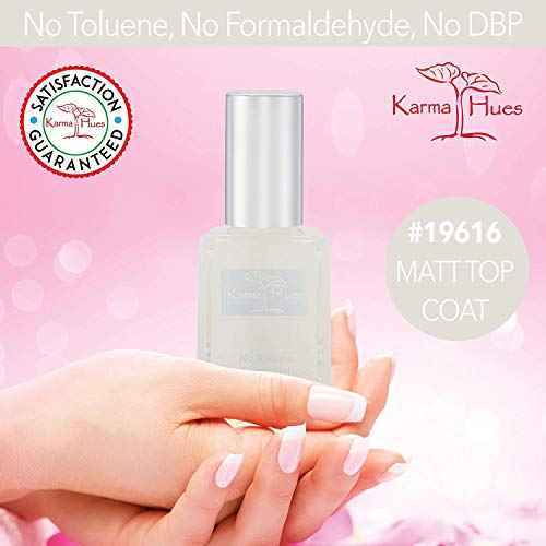 Karma Organic Nail Polish High Gloss Matte Top Coat Lacquer Fast Dry Nontoxic Cruelty-Free