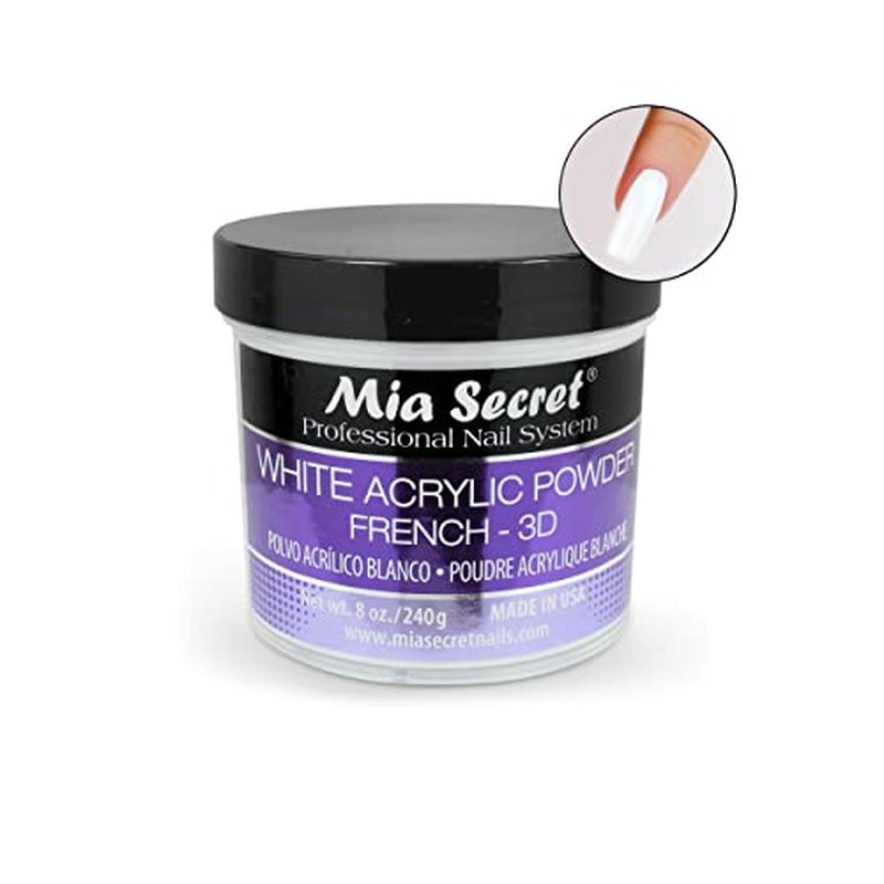 Mia Secret White Acrylic Powder (8oz)
