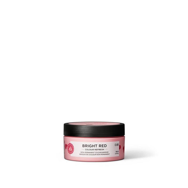 Maria Nila Color Refresh, Bright Red 3.4 Fl Oz, Red Hair Mask, Semi-Permanent Pigments, 100% Vegan & Sulfate/Paraben free