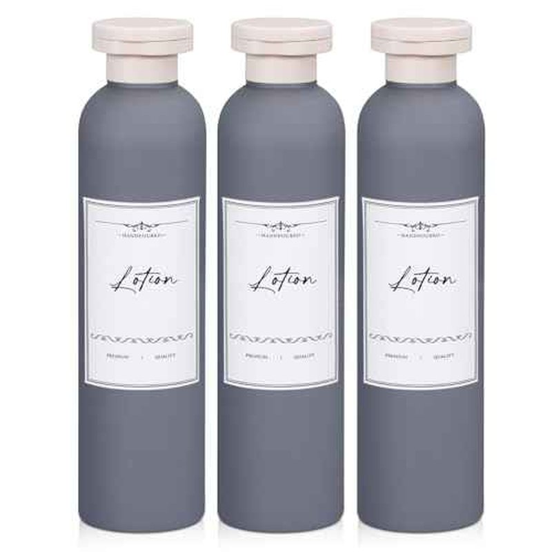 Travel Shampoo Bottle, Empty Plastic Squeeze Bottles 8.8oz with Flip Cap, Lotion Container for Toiletries Travel Size Shampoo and Conditioner