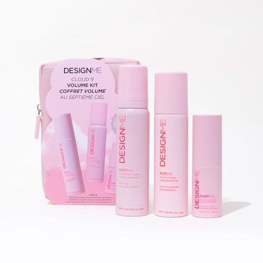 DESIGNME Cloud 9 Volume Kit | Holiday Gift | Hair Mousse, Dry Texture Spray & Volumizing Powder | Boosts Volume, Adds Fullness & Long-Lasting Body for All Hair Types | Color Safe