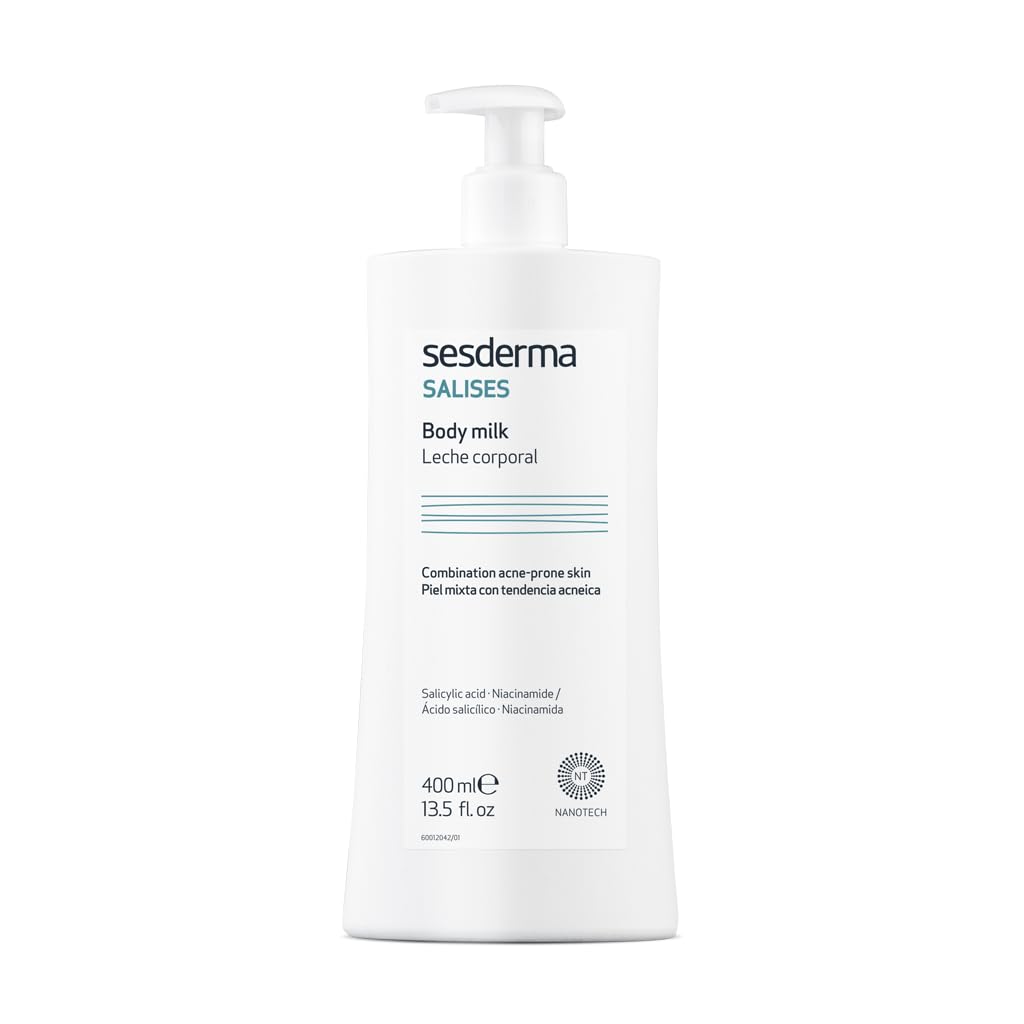 Sesderma SALISES Body Milk - Moisturizer for Acne-Prone Skin | Oil Control & Sebum Regulation | 13.5 fl. Oz
