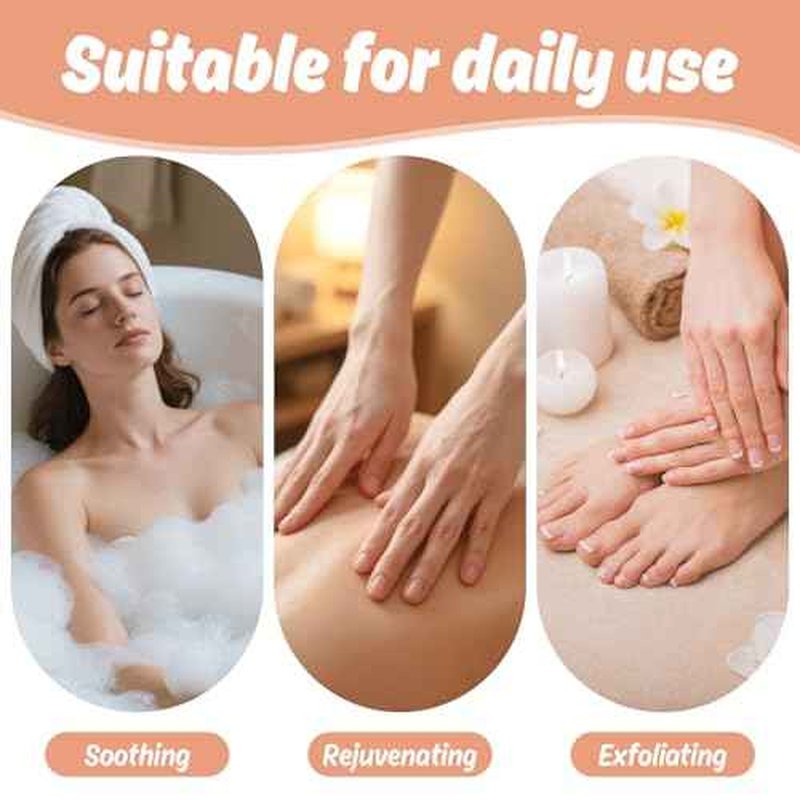 3 Pack Pink Bath Salts - Foot Soaking Salts Himalayan Pink Salt with Rose Petals Marigold and Jasmine Buds Himalayan Salt for Men and Women Nourishing Soothing and Relaxing Skin 140g(Pack of 1)