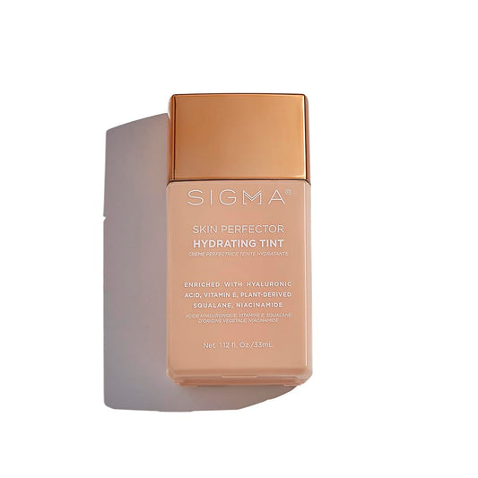 Sigma Beauty Skin Perfector Hydrating Tint (2 - Light Beige Tint) — Skin Tint Foundation for Lightweight, Buildable Coverage, With Hyaluronic Acid, Niacinamide Serum, and More