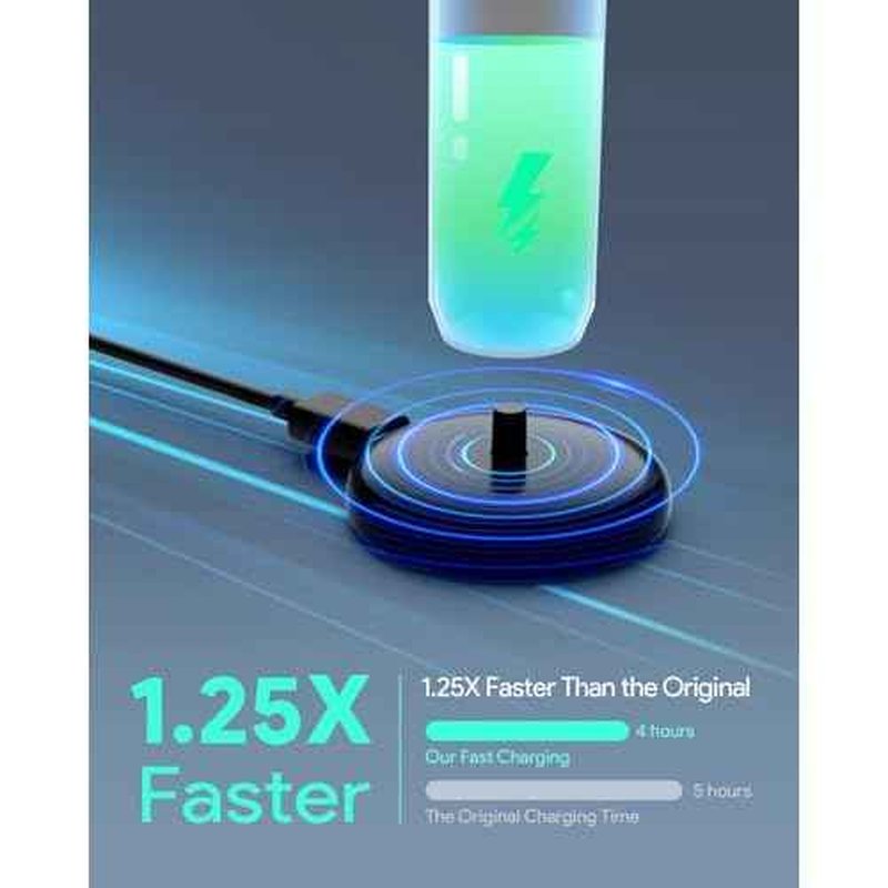 Charger Base Compatible with Philips Sonicare Electric Toothbrush HX Series, Ultra-Thin Type C Travel Charger for Philips HX3000/ HX6000/ HX8000/ HX9000 Series, Fast Charging Portable, Black
