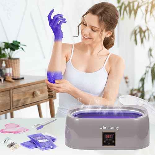 Paraffin Wax Machine for Hands and Feet, Paraffin Wax Warmer Moisturizing Kit 4000ml Wax Bath with Auto Timer, 6-Pack Wax Refills for Manicure Pedicure Home Spa