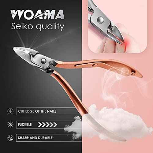 WOAMA Manicure Set Pedicure Kit - 30 in 1 Nail Kit Professional Stainless Steel Nail Care Kit for Women - Pink