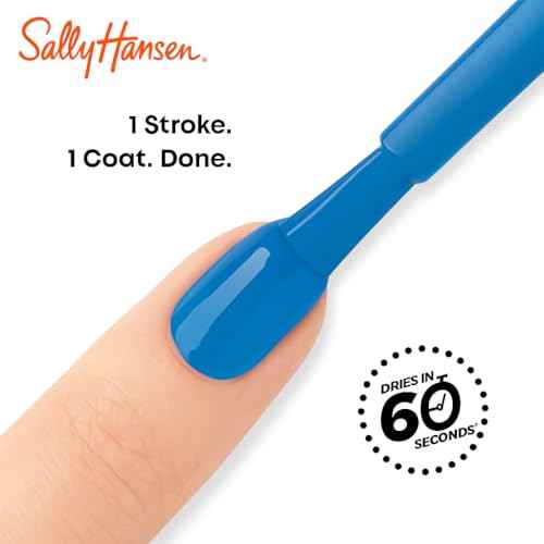 Sally Hansen Insta-Dri Nail Polish | Quick Dry, Long Lasting, Streak-Free Shine | Opaque, Shiny | 507 Time to Indi-go | Deep Indigo Blue Nail Color.