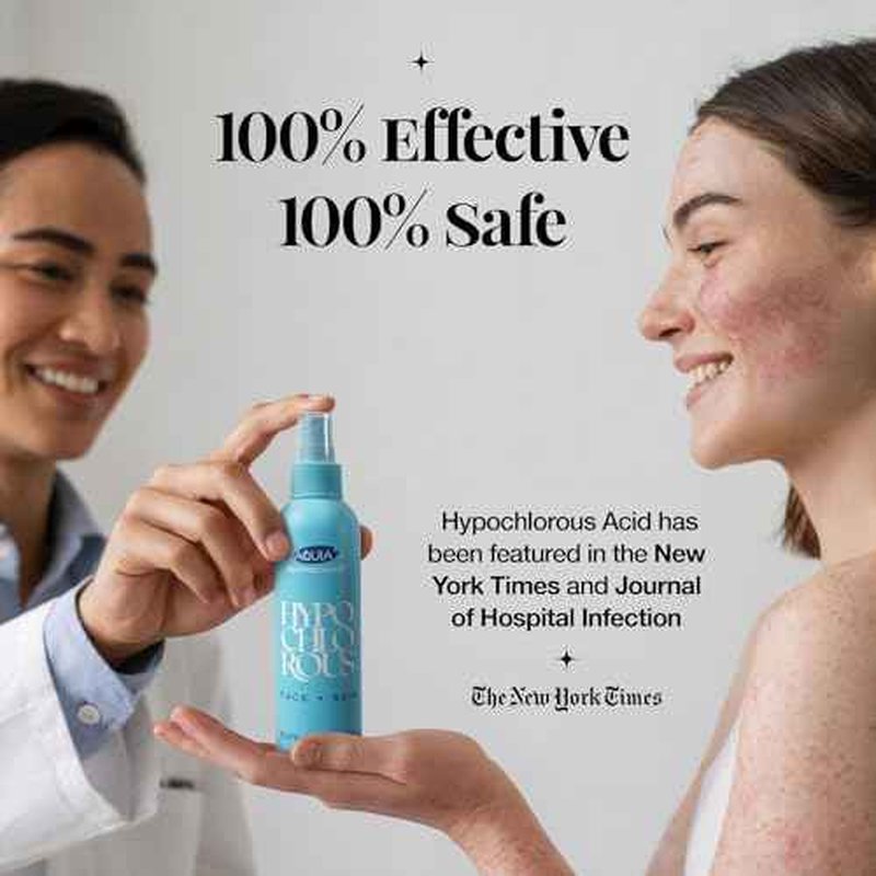 Hypochlorous Acid Spray for Face and Skin | Piercing Aftercare Spray | 8 oz Hypochlorous Acid Sprays for Face, Skin, Acne, Eczema, Body Acne Sprays, Piercing Aftercare, Facial Wound Solution, Workout