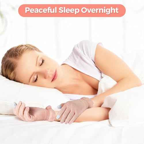 Donfri 2 Pairs Cotton Moisturizing Gloves Overnight Touchscreen Fingers for SPA Dry Hands Hand Care Day and Night Moisturizing (Medium-Pink)