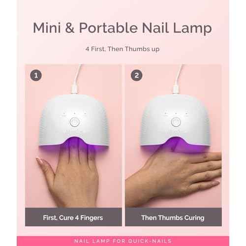 MelodySusie UV Nail Lamp, ART06F UV Light for Gel Nails, Nail Dryer with 2 Timer, Fast Curing Gel Nail Polish Nail Art Tools for Desk and Handheld use, Starter-Friendly Mini Manicure Accessories-White