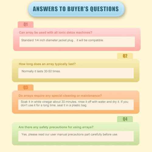 6 Pack Arrays for Ionic Detox Foot Bath, Replacement Arrays for Foot Detox Bath Ionic Machine