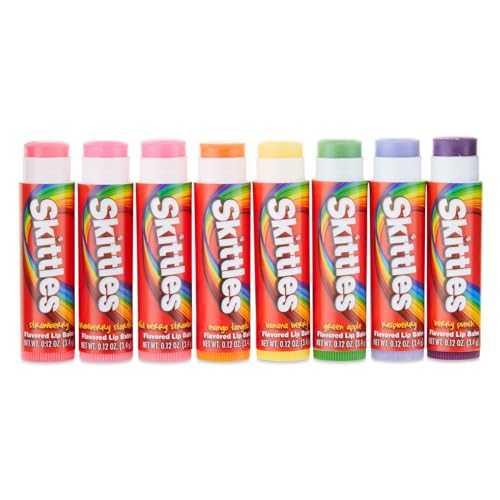 Taste Beauty Skittle Lip Balms 8 ct Christmas Stocking Stuffer Pack (8)
