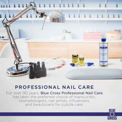 Blue Cross Nail & Cuticle Care Oil, Mineral Oil Free, Hydrating, Moisturizing, All Natural Professional Nail + Cuticle Care, Lemongrass/Lavender Scented Essential Oils, Made in USA, 1 floz/30mL