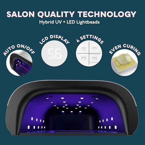 SUNUV SUN3 Professional UV Light for Gel Nails, LED Nail Lamp for Gel Polish with 4-Timer and Sensor, 39 PCS LED Beads, UV Dryer for Salon Home Gift for Woman Mom Girl