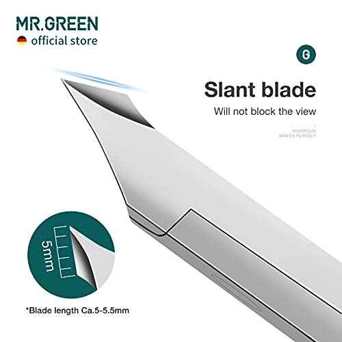 MR.GREEN Cuticle Nippers Nail Manicure Scissors Cuticle Clippers Trimmer Dead Skin Remover Stainless Steel Cutters Beauty Tool With Pusher (Mr-1028)